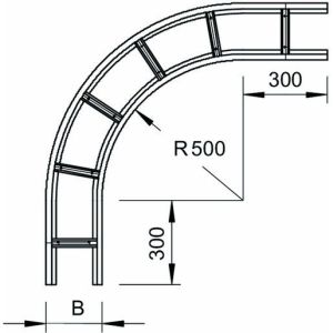 WLB 90 165 FS Bogen 90° für Weitspannkabelleiter 160 1