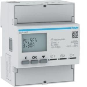 ECP180T Energiezähler 1ph,direkt 3x80A, S0