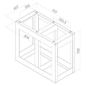 EG6ES, Erdstück passend zur Produktreihe CUBE 400 mit 6 Ladefächern