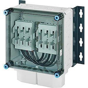 Mi AK 3142, anschlussfertiger Verteiler 2x3xNH 00 , 125 A + PE +N, mit Brücken 35 qmm