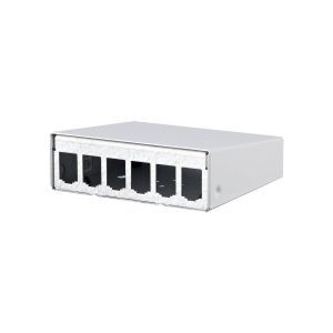 130861-0602-E, Modul AP-Gehäuse 6 Port reinweiß, unbestückt