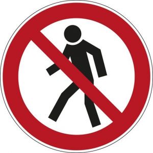 PIC 202-DIA 100-B7541 (BRANDED) Verbotsschilder - Für Fußgänger verboten