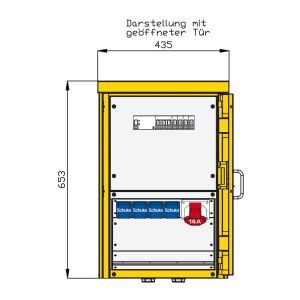 8AP43510 Aufputzverteiler aus Edelstahl mit einem