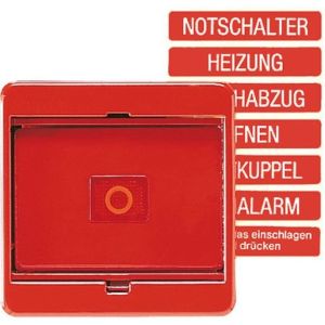 561 GL RT, Abdeckung mit Glasscheibe, Serie CD, rot (mit roter Wippe)