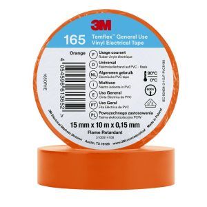 Temflex™165 15x10Orange, 3M™ Temflex™ Vinyl-Isolierband 165, Orange, 15 mm x 10 m