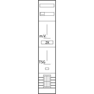 Z19910Z Zählerplatz 3Pkt 1Z 1T NH00 mit sHS/ZSK