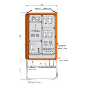 WA0016 Anschlussschrank 69kVA mit Zählerplatz u