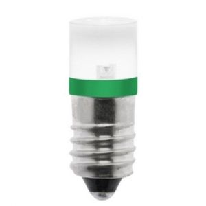 70113613 T10x26mm E-10 Flat LED Lamp, grün, 230V