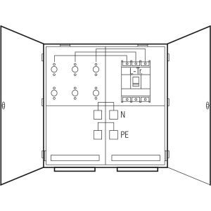 WMS121-55 Wandlermessschrank IP54  By 250A LS3x400