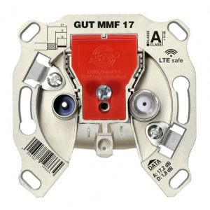 GUT MMF 17 2-Loch BK-Modem-Durchgangsdose, Anschlus