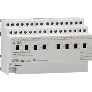 100600, Schaltaktor 8f 16 A Hand KNX REG