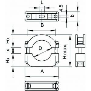 3015 24 LGR Blitz-ISO-Schelle mit Langloch 17-24mm,