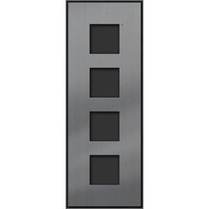 ZAU2051-0030, Inputzmontageset aus Frontplatte flächenbündig und UP-Kasten für Serie AMI, für 4 AMI-Module, 1-spaltig