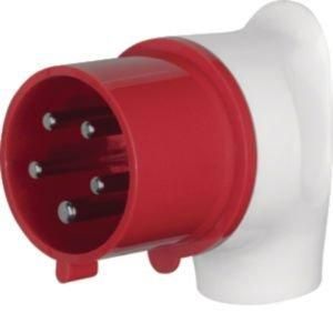 578201 CEE Winkelstecker 5Pol 32A grau/rot