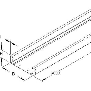 RLUC 60.070 OV Kabelrinne, 60x70x3000 mm, t=0,9 mm, ung