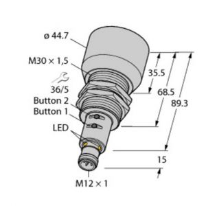 RU600U-M30E-LIU2PN8X2T-H1151 Ultraschallsensor, Reflexionstaster