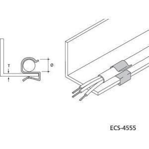 ECS-4555 Trägerclip für Träger 2-4mm, für Kabel 4