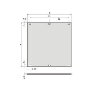 30807-506 Frontplatte, eloxiert, ungeschirmt, Schr