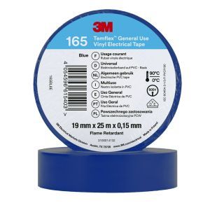 Temflex™165 19x25Blue, 3M™ Temflex™ Vinyl-Isolierband 165, Blau, 19 mm x 25 m