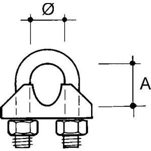 CWG-4 E-KLIPS, Seilklemme, Ø 7 mm, Seil-Ø 4 mm