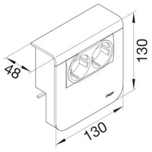 SL200809269011 Geräteträger Steckdose/PIR SL 20x80 gs