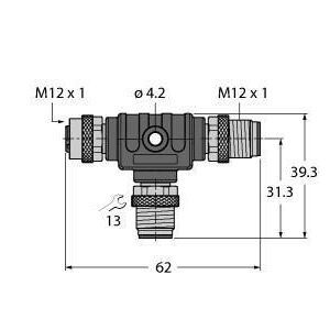 RKSWS4.5[5]-2RSSWS 2-fach-Verteilersysteme, Profibus-T-Stüc