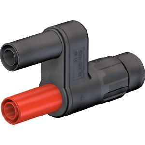 XM-BB/4 Zweipoliger Adapter mit BNC-Stecker schw