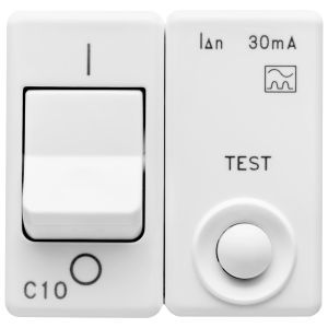 GW20449, System FI/LS-Schalter C10/0.03A Typ A 230V 3KA 1P+N 2M Weiss