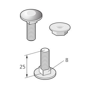 GKX SS 200+200 V4A Schraubensatz bestehend aus: