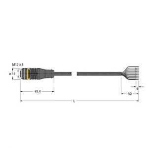 RKS8T-5/TEL Aktuator- und Sensorleitung / PVC, Ansch