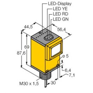 Q45VR3D Optoelektronischer Sensor, Reflexionslic