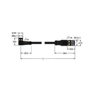 PKW3M-0.6-RSC4T/TEL Aktuator- und Sensorleitung / PVC, Verbi