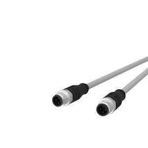 142MLA11050, M12 Sensor-/Aktorleitung, A-kodiert, 5,0 m, M12 Stecker gerade - M12 Stecker gerade, geschirmt, 4-polig, PVC-C