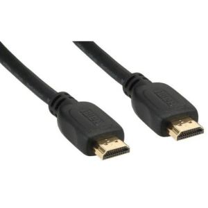 5809002010, HDMI Highspeed mit Ethernet, Stecker/Stecker, Typ A, 19-Pin, schwarz mit vergoldeten Kontakten und 3-fach Schirmung für beste Bildqualität, Unterstüzt