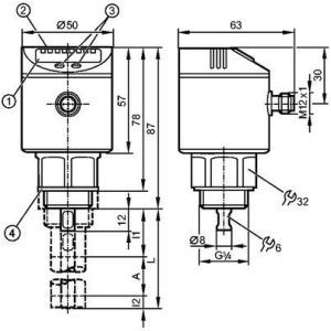 LMACE-A12E/QSKG/0/US Elektronischer Füllstandsensor G œ A DC