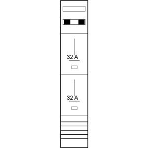 Z19120P Zählerplatz 3Pkt 1Z/1ZPV mit HLAK /Übers