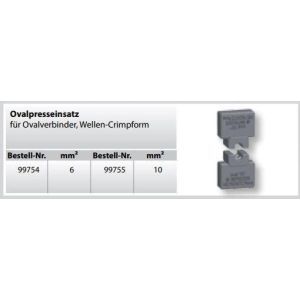 99754 Ovalpresseisatz 6 qmm für Ovalverbinder,