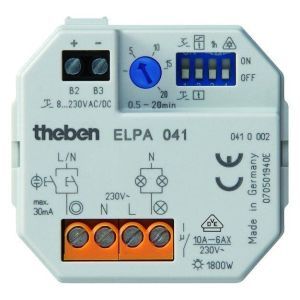 ELPA 041, Unterputz-Treppenlicht-Zeitschalter mit 12 Funktionen, Nulldurchgangsschaltung