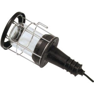 394.183, Gummi - Handlampe bis 100 W, Zuleitung 5 m (ohne Leuchtmittel)