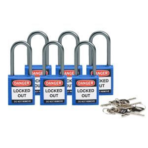 COMPACT SAFE PADLOCK 38MM SHA KD BLUE/6 Kompakte Brady Sicherheitsschlösser mit