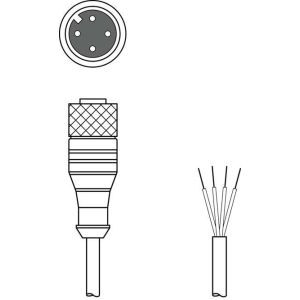 KD S-M12-4A-P1-100, Anschlussleitung