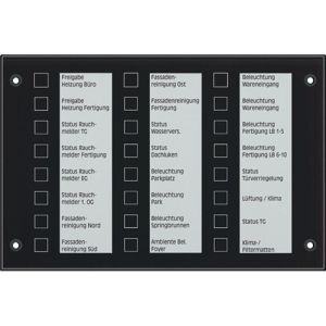 MBT 2424 SW KNX Melde- und Bedientableau, Glas schwa