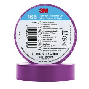 Temflex™165 15x10Purple, 3M™ Temflex™ Vinyl-Isolierband 165, Violett, 15 mm x 10 m