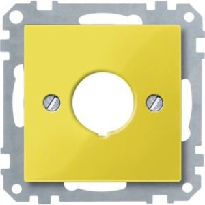 393803, Zentralplatte für Not-Ausschalter, gelb, System M
