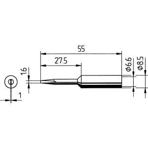 0832YDLF/SB, Lötspitze 832YDLF, 1,6 mm
