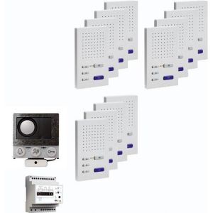 PAIF120/004, audio:pack Einbau für 12 Wohneinheiten, mit Einbaulautsprecher ASI12000 + 12x Freisprecher ISW3030 + Steuergerät BVS20