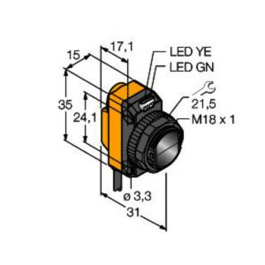 QS18VP6R Opto-Sensor, Einweglichtschranke (Empfän