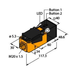 RU200-CP40-2UP8X2T Ultraschallsensor, Reflexionstaster