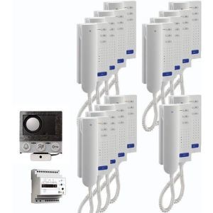 PAIH140/004, audio:pack Einbau für 14 Wohneinheiten, mit Einbaulautsprecher ASI12000 + 14 x Türtelefon ISH3030 + Steuergerät BVS20