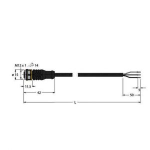 RKC4T-5/TEL Aktuator- und Sensorleitung / PVC, Ansch